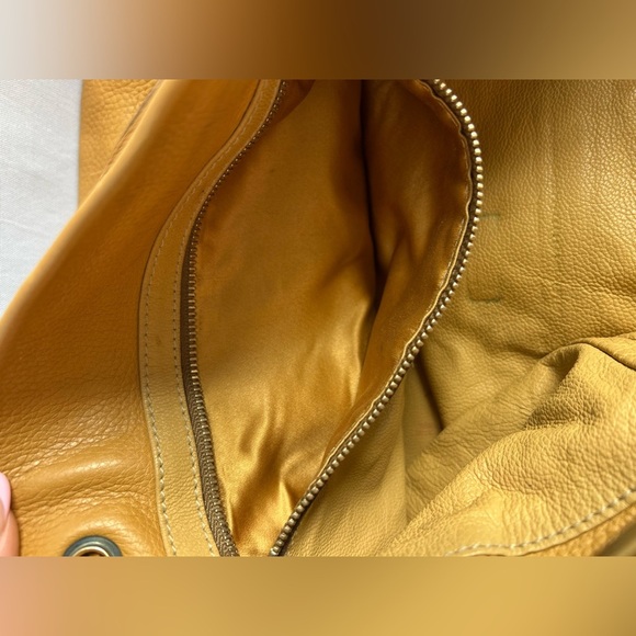 Prada yellow pebbled leather Bucket Bag - Picture 10 of 13